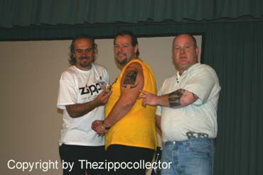 9c Claudio, Fritz and I with the Zippo by Mazzi TATTOO