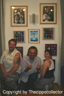 9e Claudio, Doris and I in front of our Mazzis