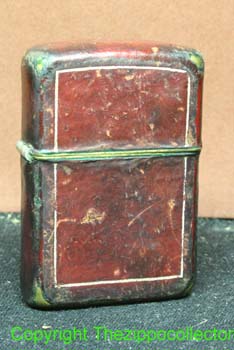 Full Leather Zippo Red 1950