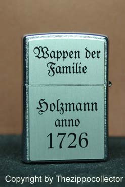 Original Zippo,Family Weappon Back,not licensed maked by MANNI