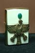 Hand made Zippo from Ivory, gold and precious stone b