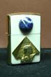 Hand made Zippo from Ivory, gold and precious stone c