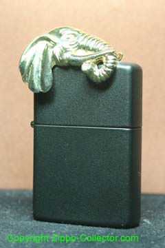 Sculpture black matte ELEPHANT