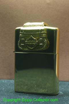 Sculpture gold plated HARLEY DAVIDSON SADDLEBAG